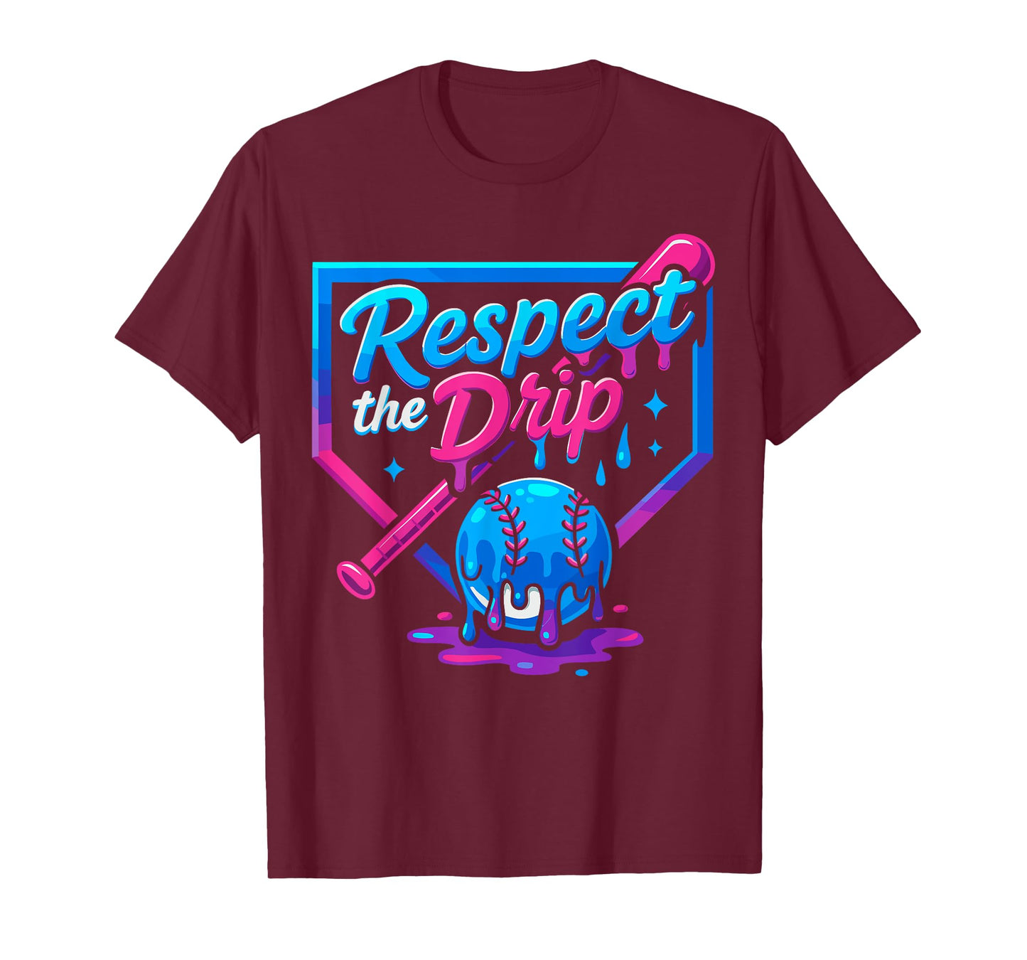 Respect the Drip Baseball Shirt for Boys, Baseball Drip T-Shirt