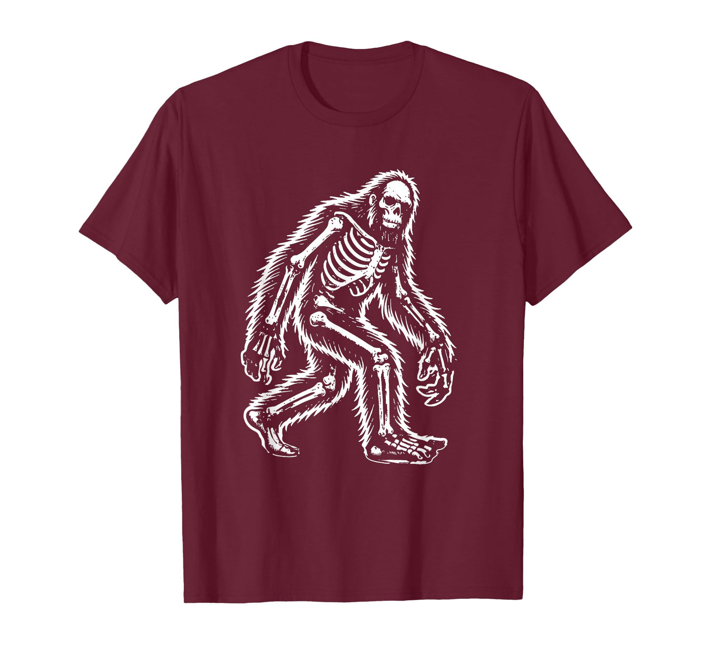 Funny Bigfoot Sasquatch Halloween skeleton men kids T-Shirt