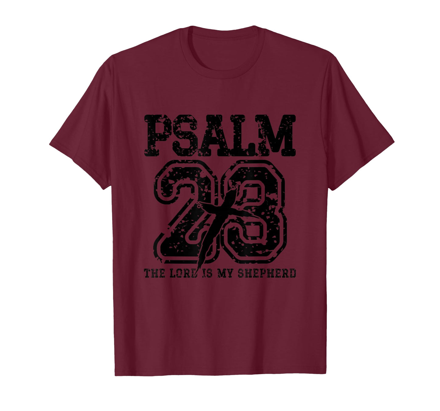 Retro Psalm 23 The Lord is My Shepherd Christian Faith T-Shirt