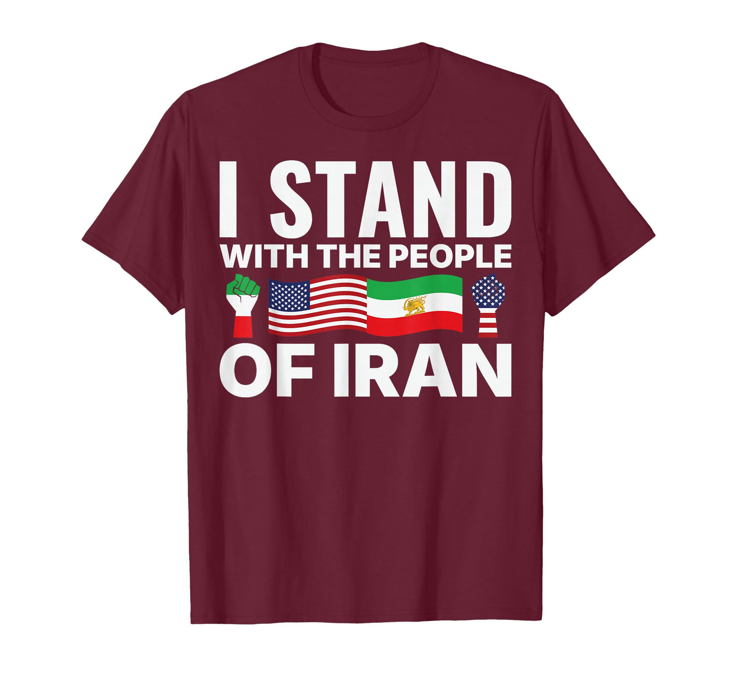 I Stand with People Iran Free Iran Support Iranian MIGA T-Shirt