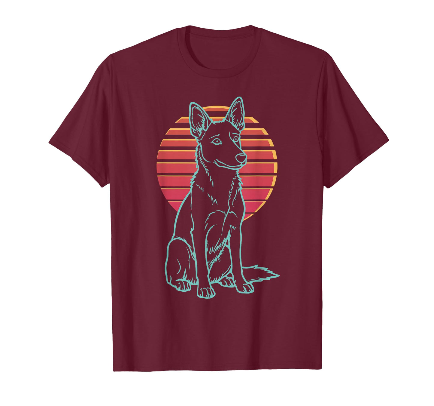 Australian Kelpie Lover Dog Owner Retro Synthwave 80s T-Shirt