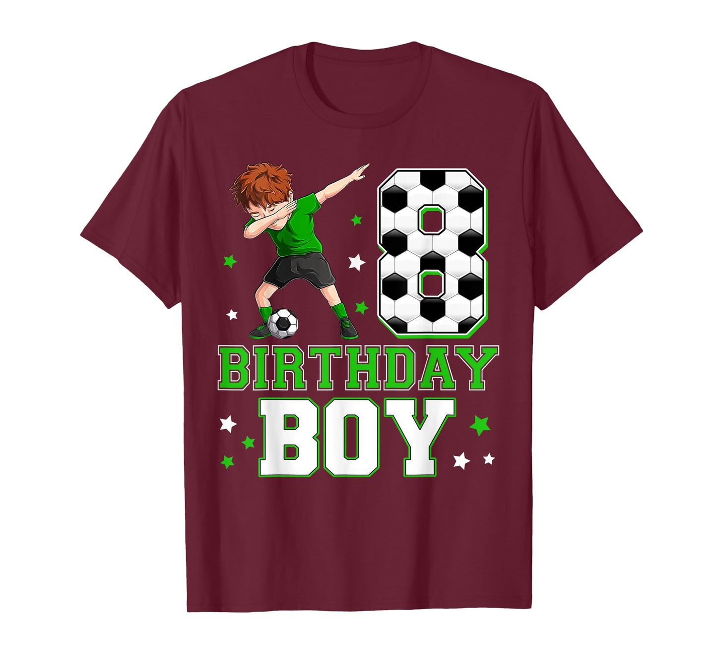 Kids 8th Birthday Boy Soccer 8 Year Old 9yr Boys Party T-Shirt