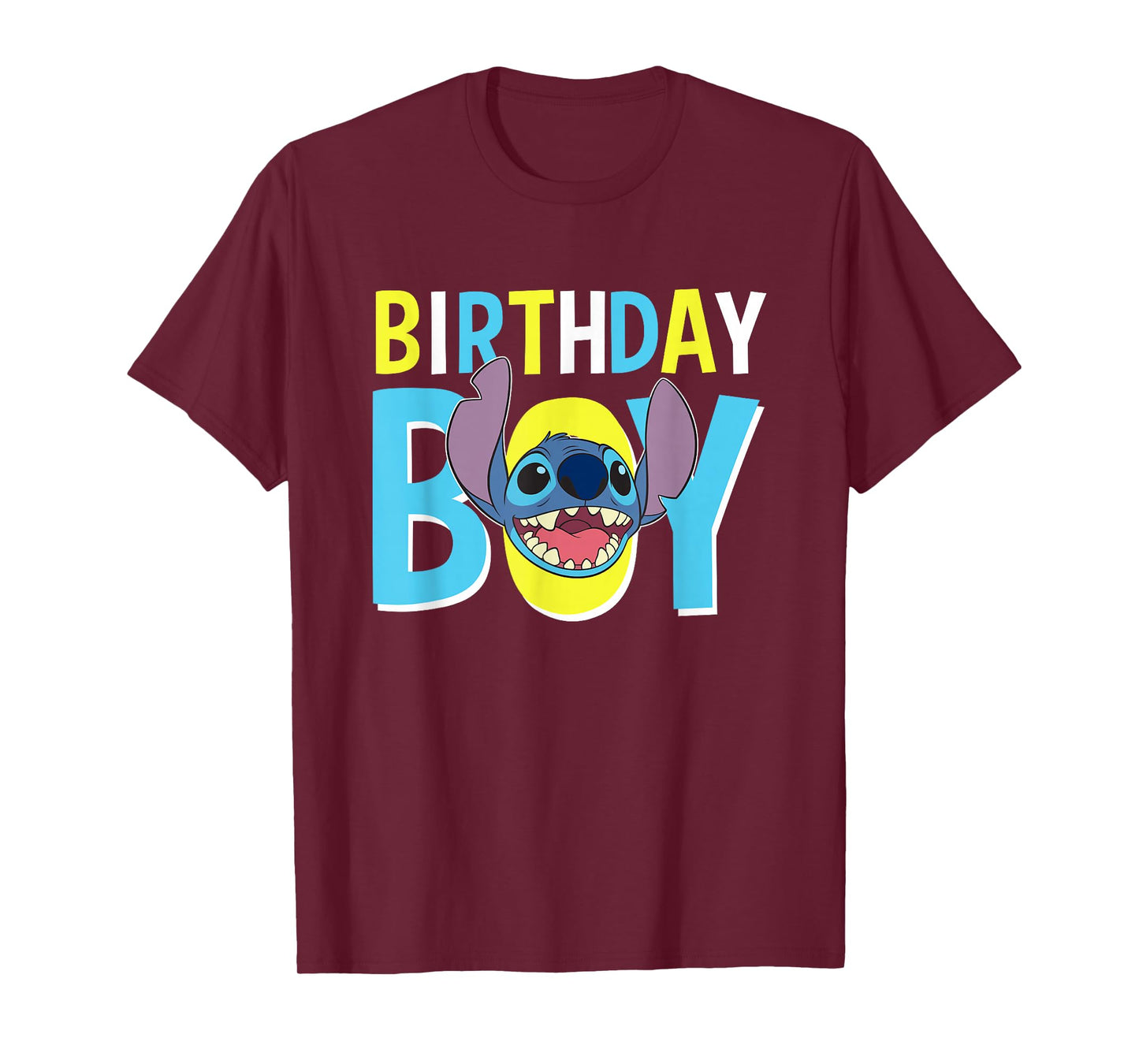 Disney Lilo & Stitch Birthday Boy Blue Stitch Logo & Icon T-Shirt