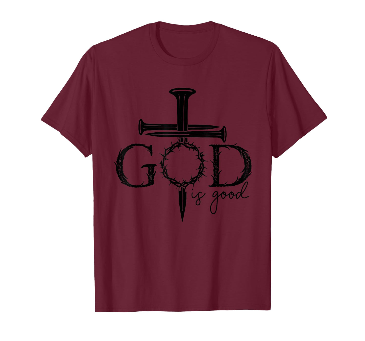 God is Good Christian Faith - Bible Verse Religious Cross T-Shirt