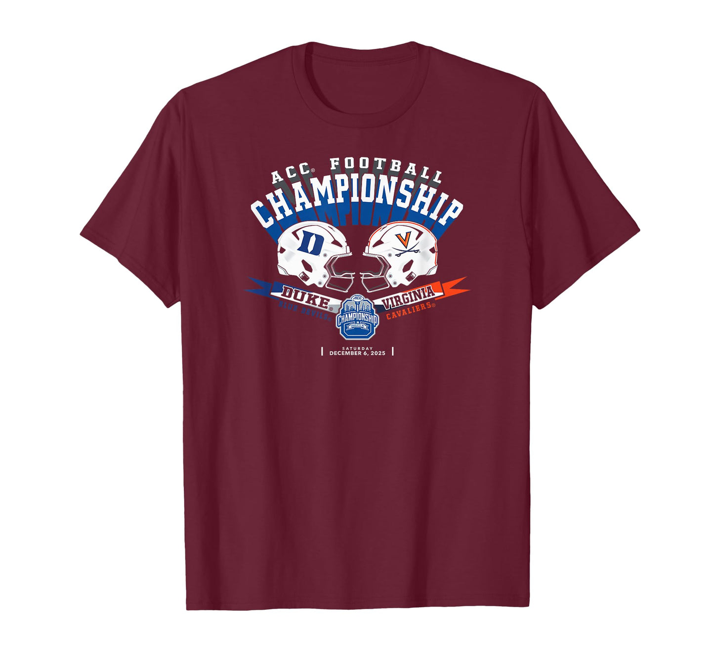 Duke vs Virginia Acc Championship 2025 Football Black T-Shirt