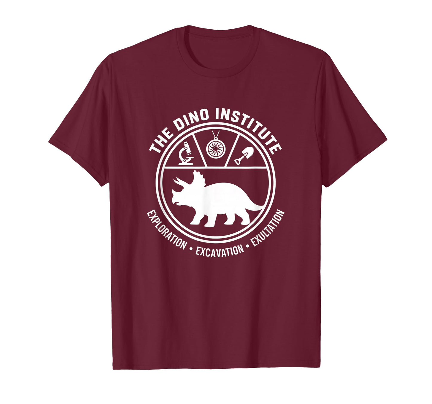 Mythical & Prehistoric Dino Institute Triceratops Paleology T-Shirt