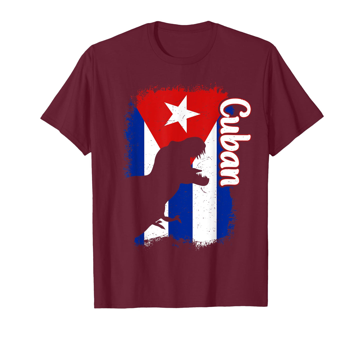 Boys Cubanita Cuba Flag Cuban Dino Kids Hispanic Heritage T-Shirt