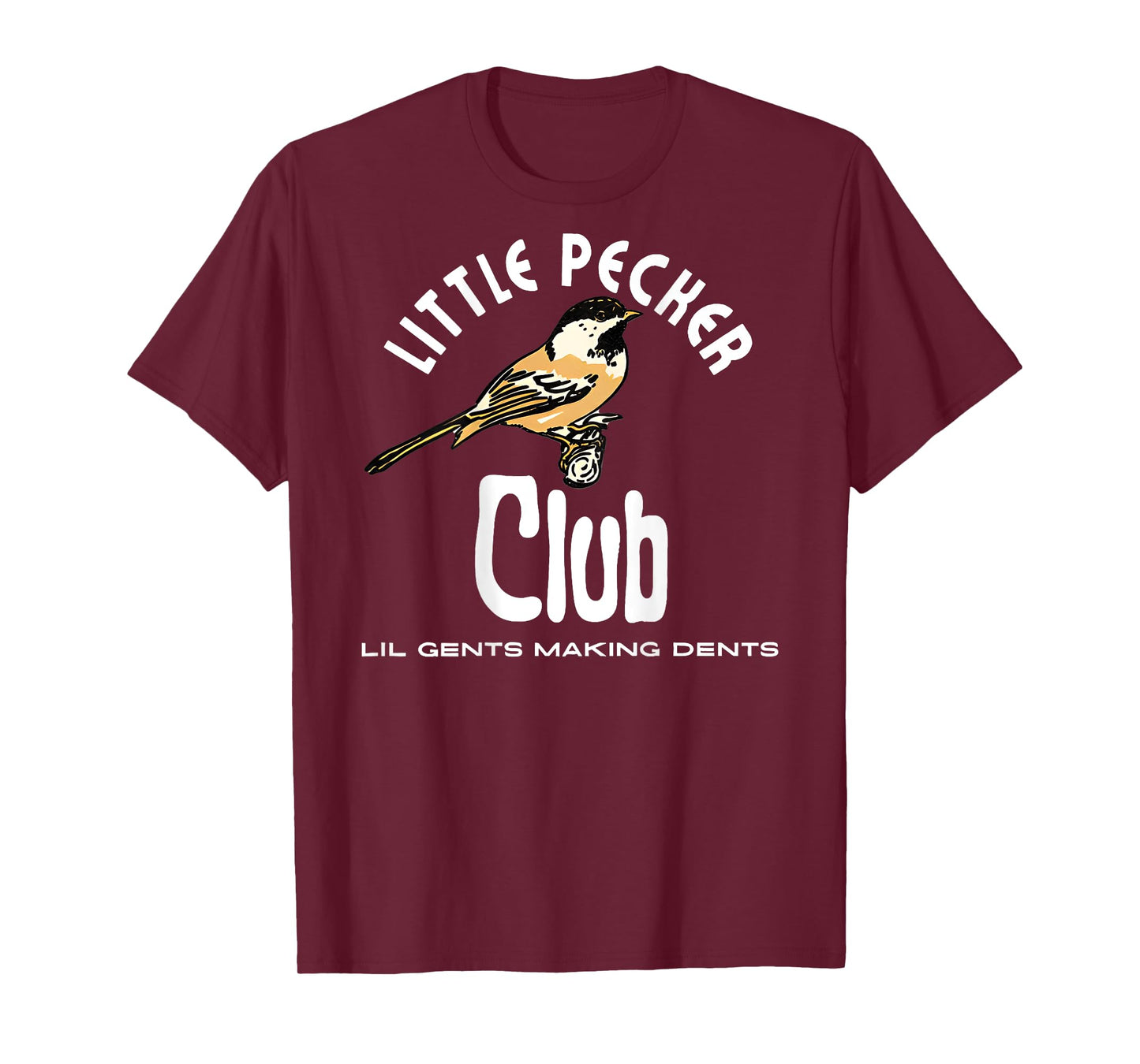 little pecker club Black Humor Club T-Shirt Unisex-Adults Small Short Sleeve Crew Neck Loose Fit Polyester 100% Imported