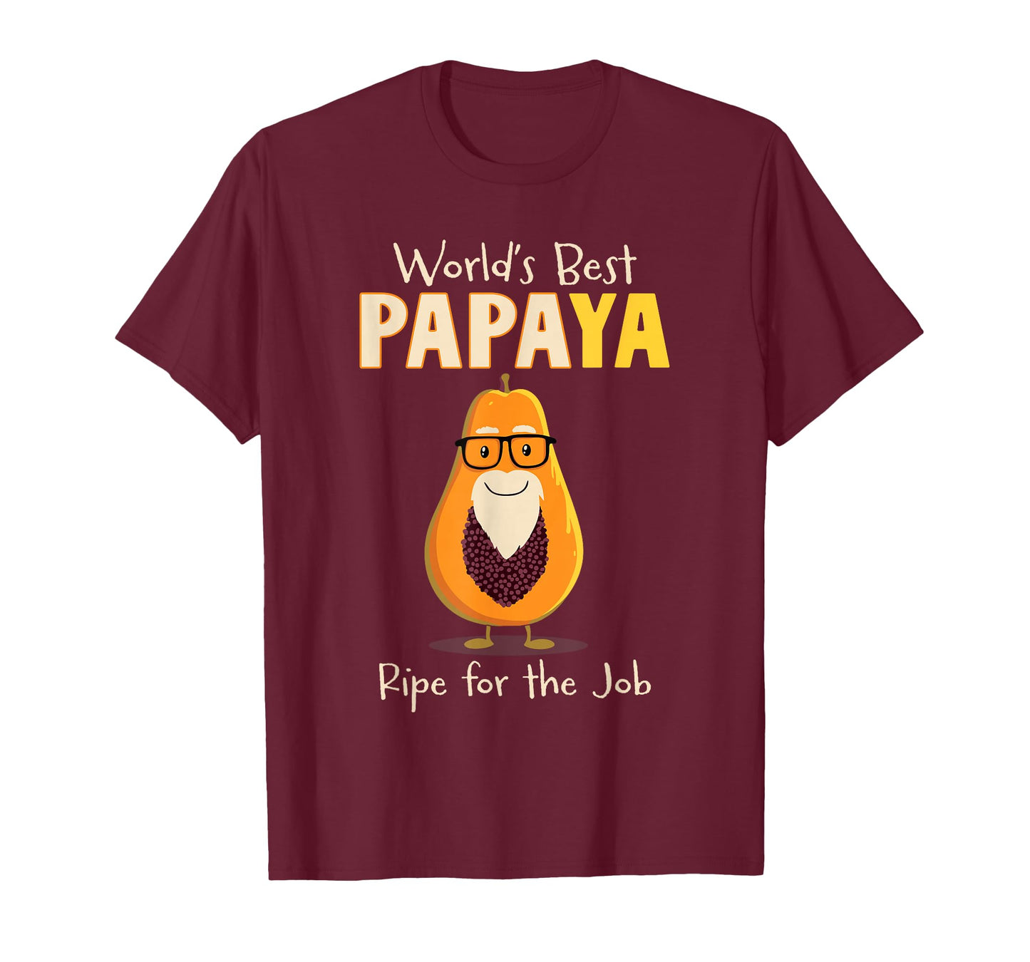 Funny Grandfather World's Best Papa Papaya Pun T-Shirt