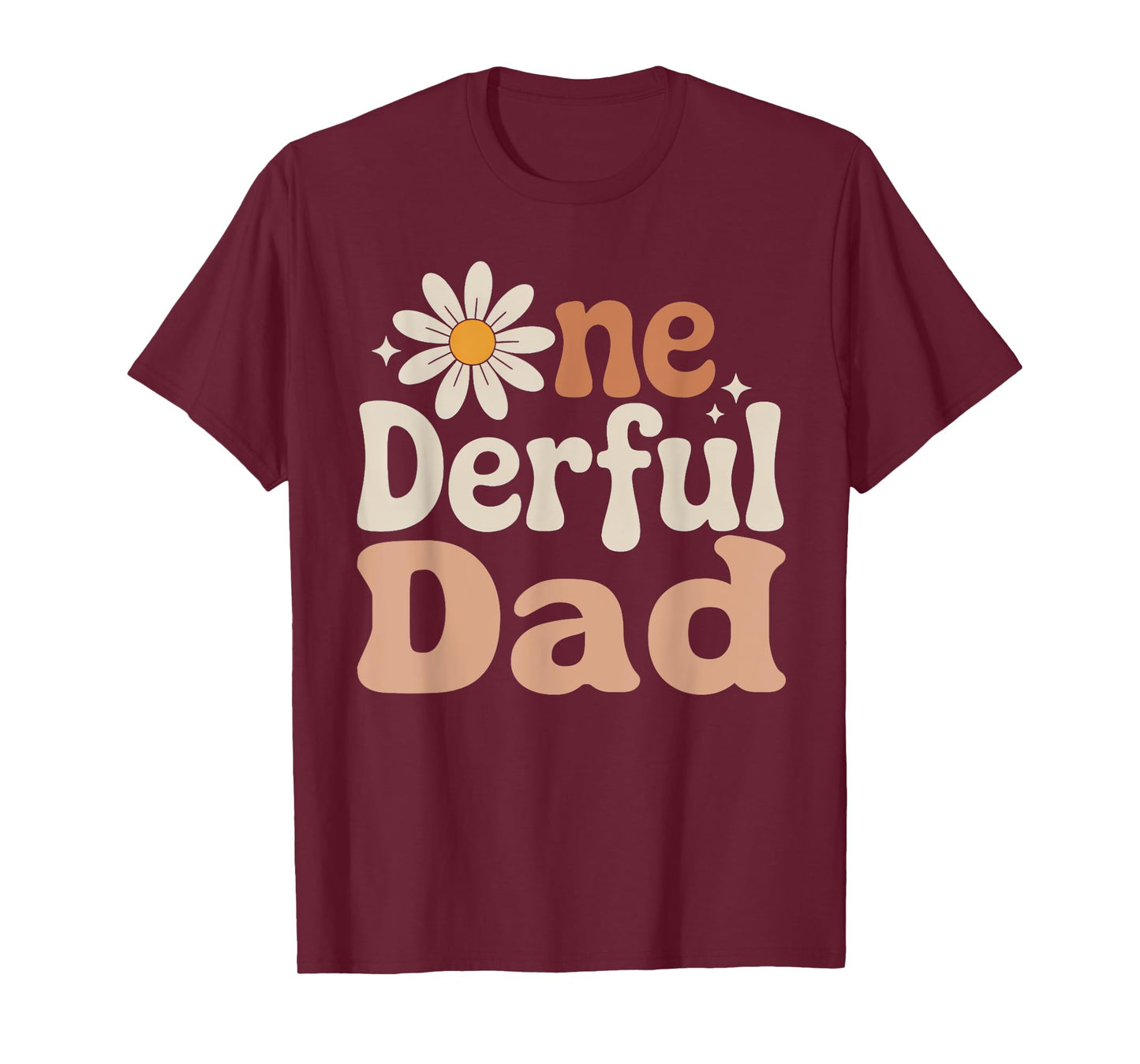 One derful Dad Wild One Daisy First Birthday Family Party T-Shirt