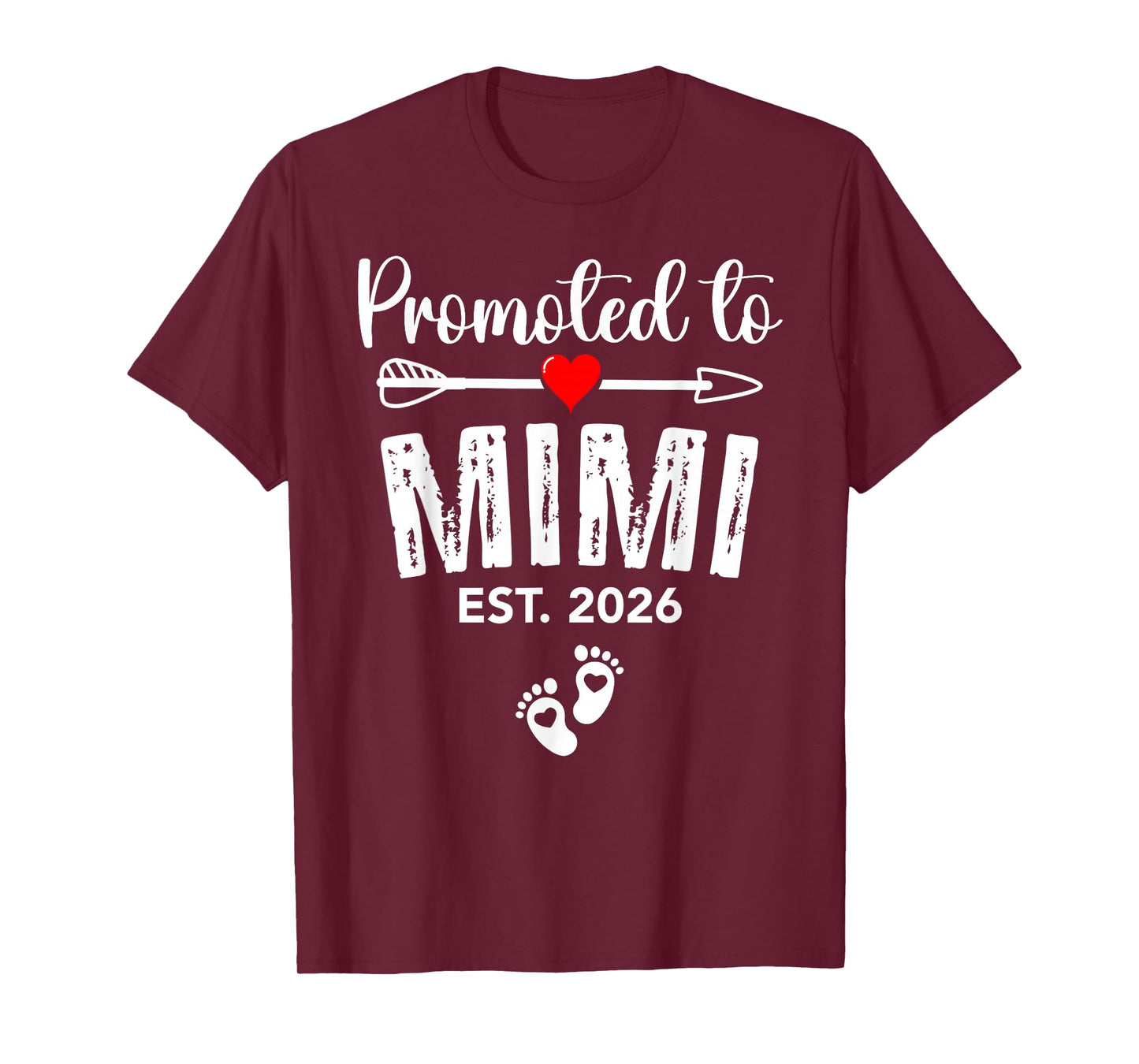 Promoted to Mimi Est 2026 Mimi to Be 2026 Baby Announcement T-Shirt