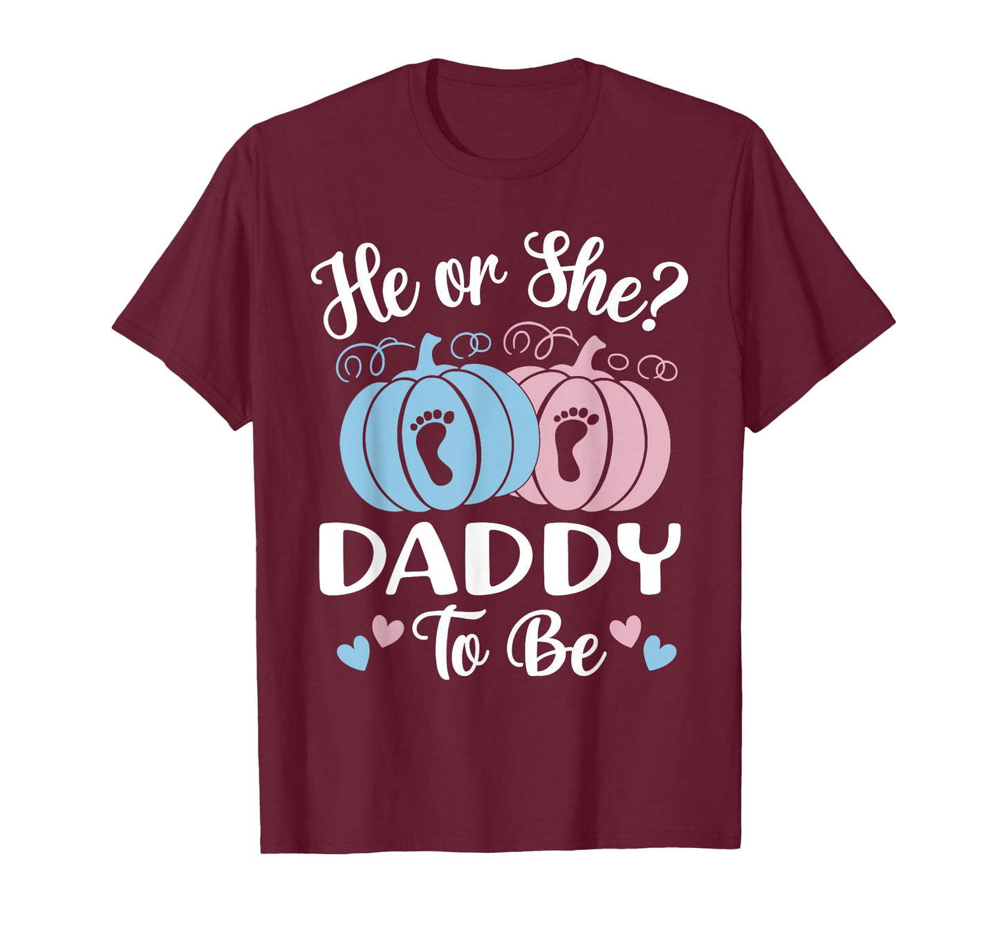 Halloween He or She Daddy to Be Pumpkin T-Shirt