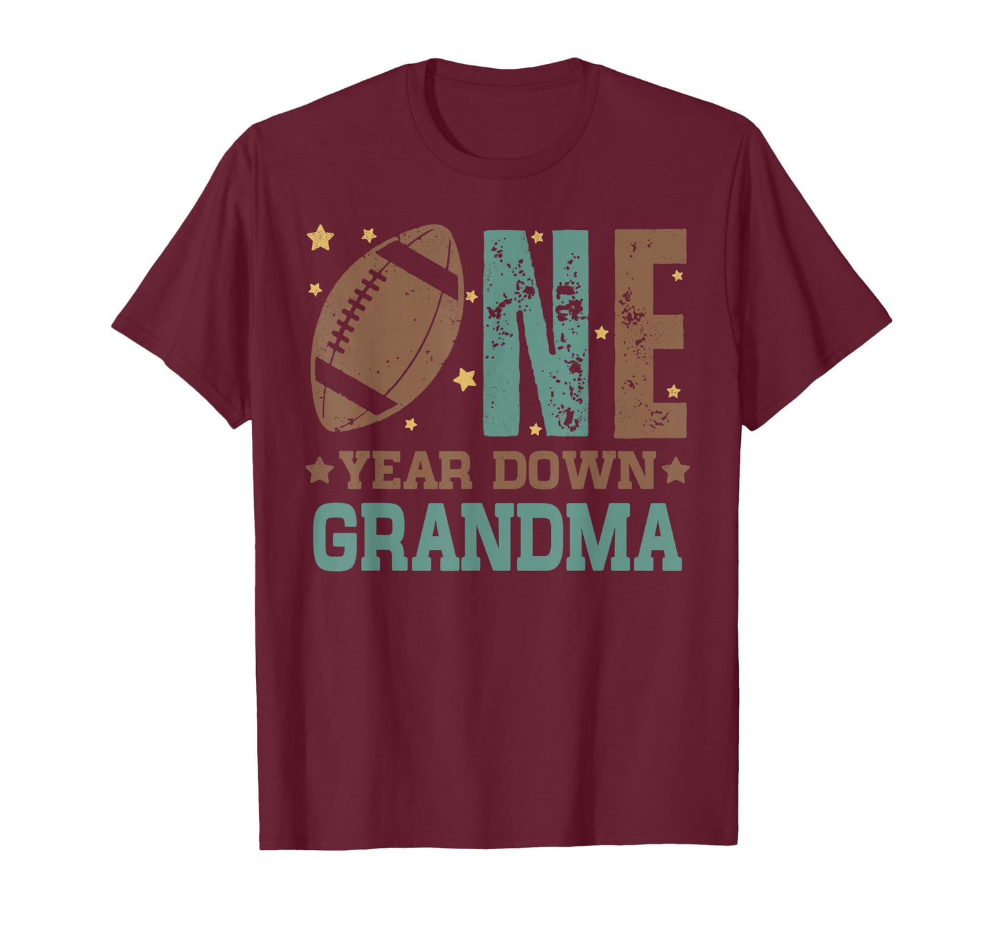 Grandma of the 1 Year old Football 1st Year Down Birthday T-Shirt