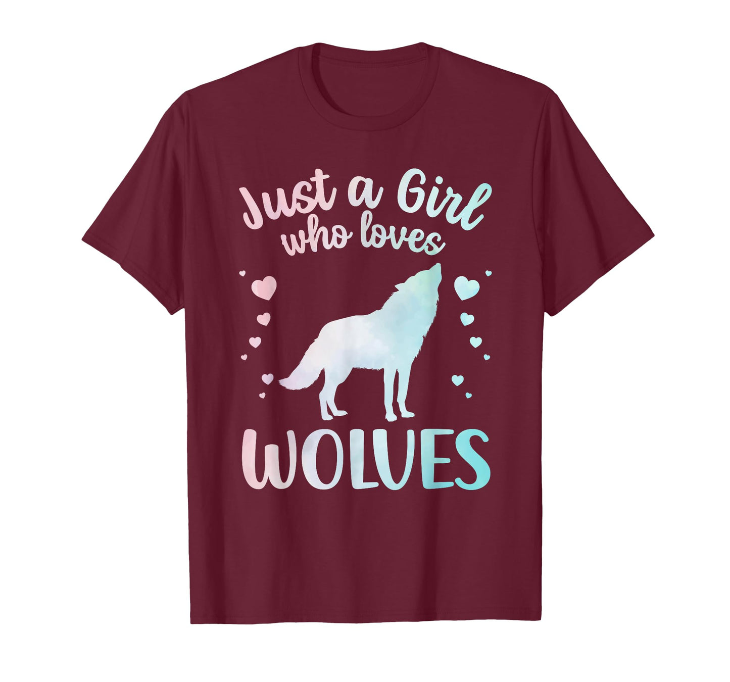 Cute Wolf Art for Women Girls Wof Pack Wolves Wolf Lover T-Shirt