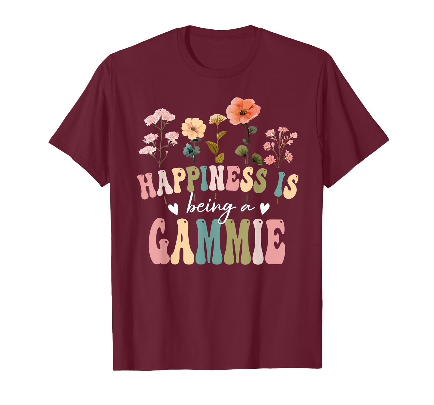 Happiness is Being a Gammie Floral Gammie Mother's Day T-Shirt