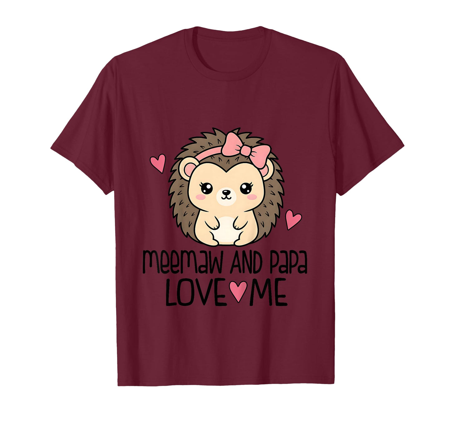 Meemaw and Papa Love Me Grandchild Hedgehog T-Shirt