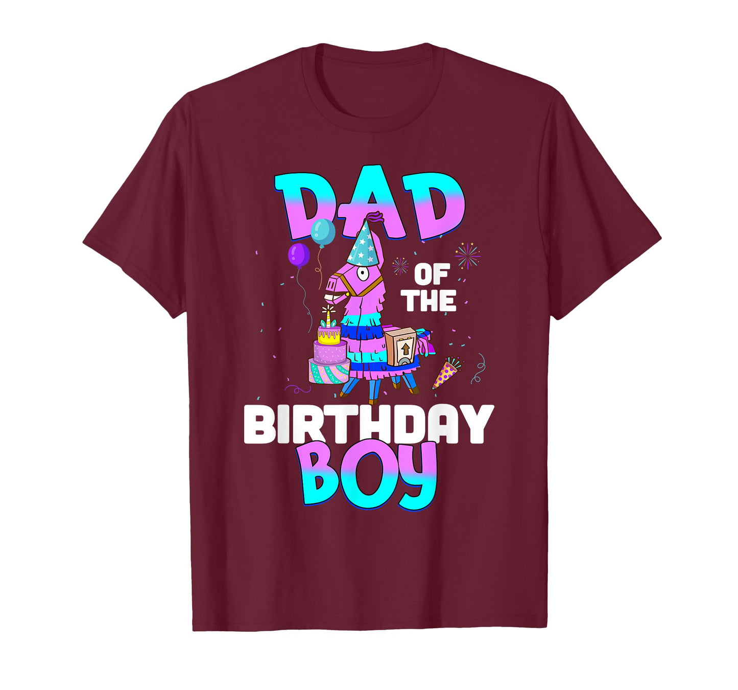 Llama Birthday T-Shirt; Birthday Boy Shirt for Dad Father T-Shirt