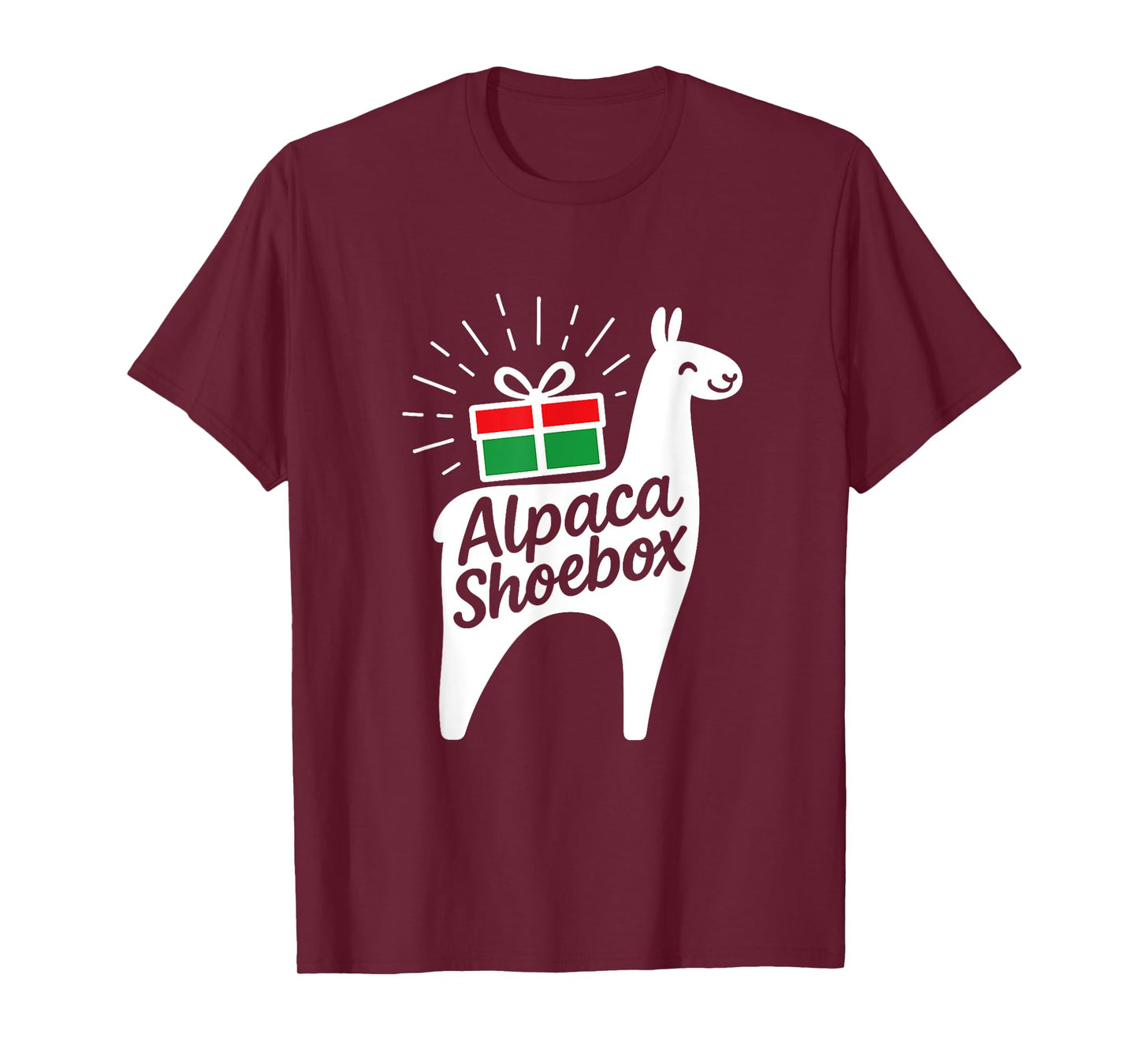 Alpaca Shoebox Christmas Child Giving T-Shirt