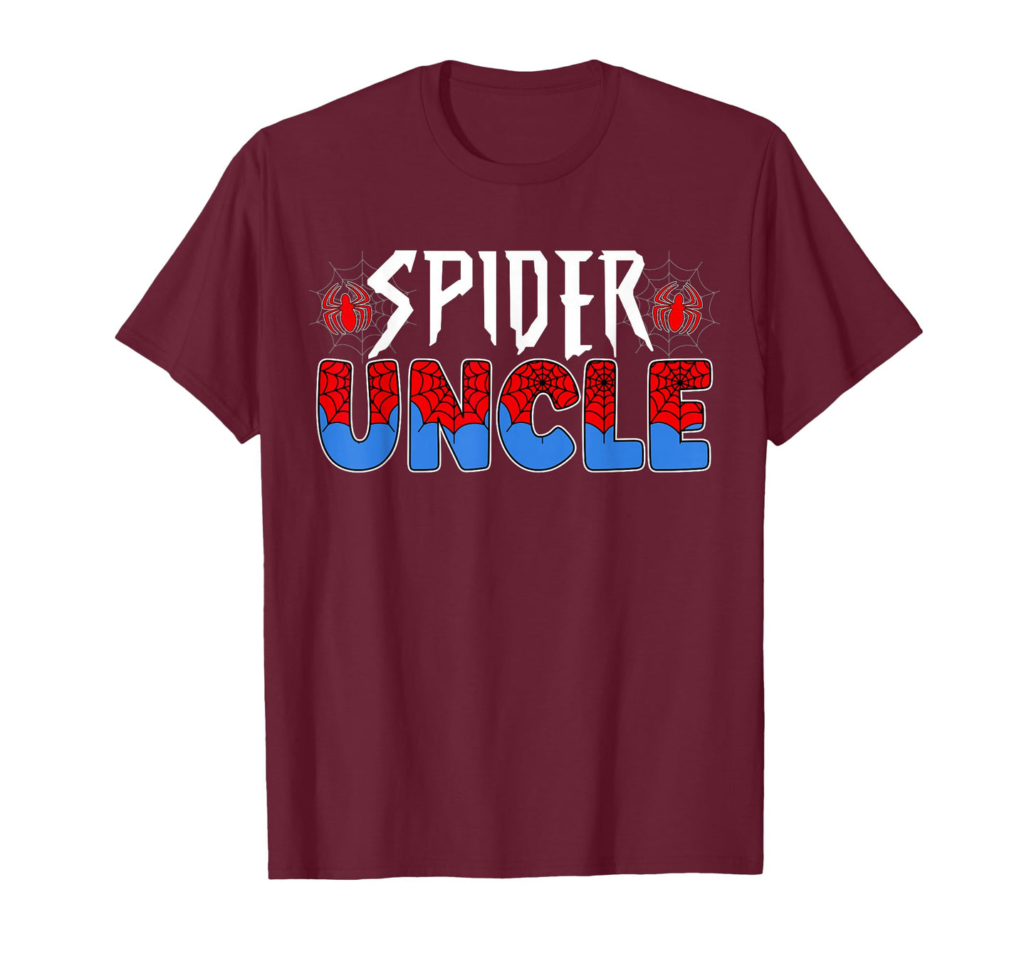 Funny Spider Web Uncle Family Matching Birthday Boy T-Shirt