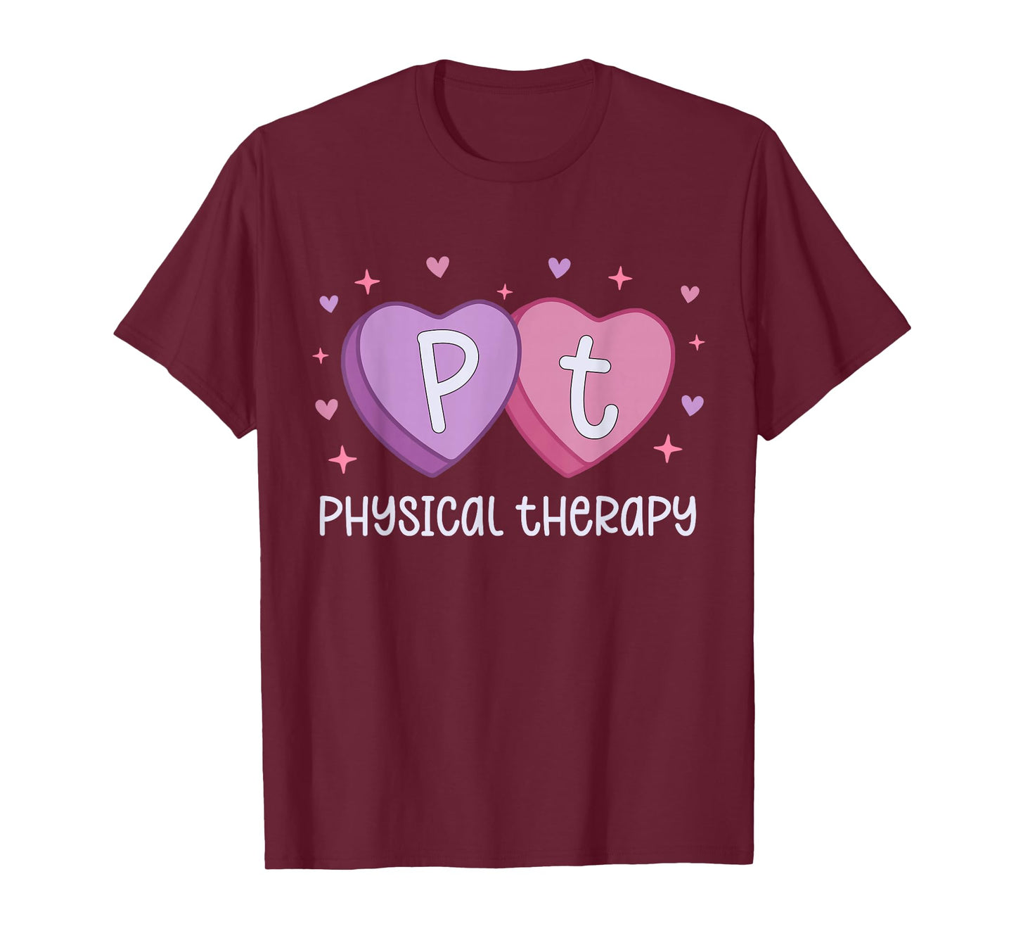 Physical Therapy Nurse Valentine's Candy Nursing Stethoscope T-Shirt
