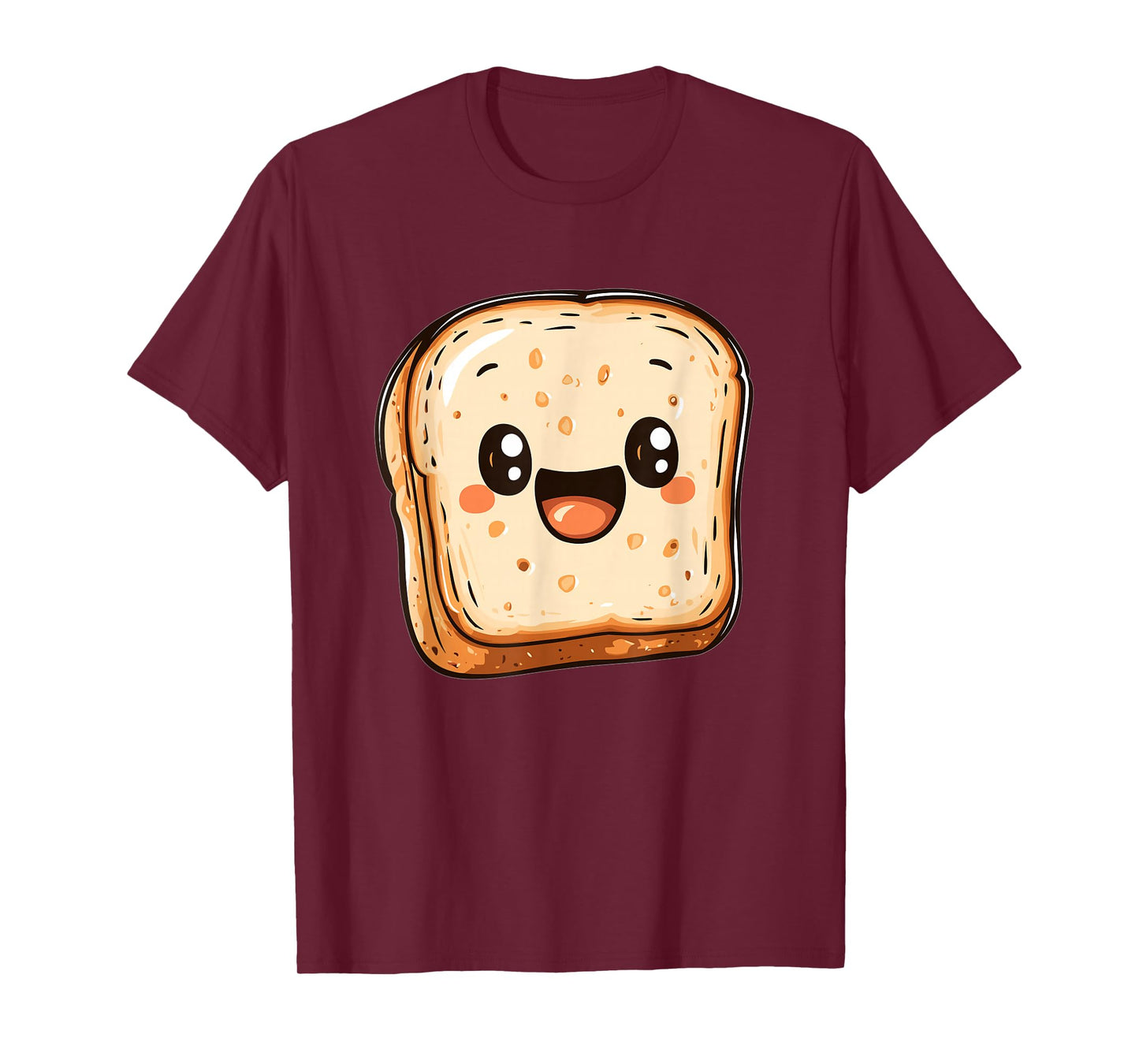 Happy Bread Slice Cartoon Smiling Toast T-Shirt
