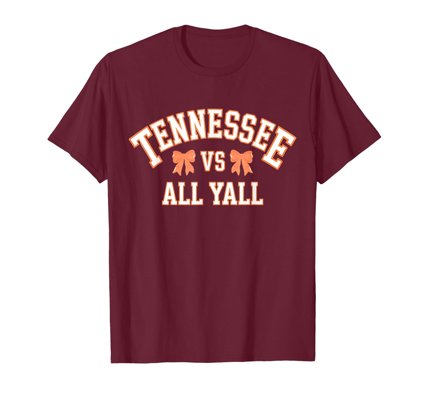 Funny Tennessee -vs- All Yall, Knoxville TN Orange Coquette T-Shirt