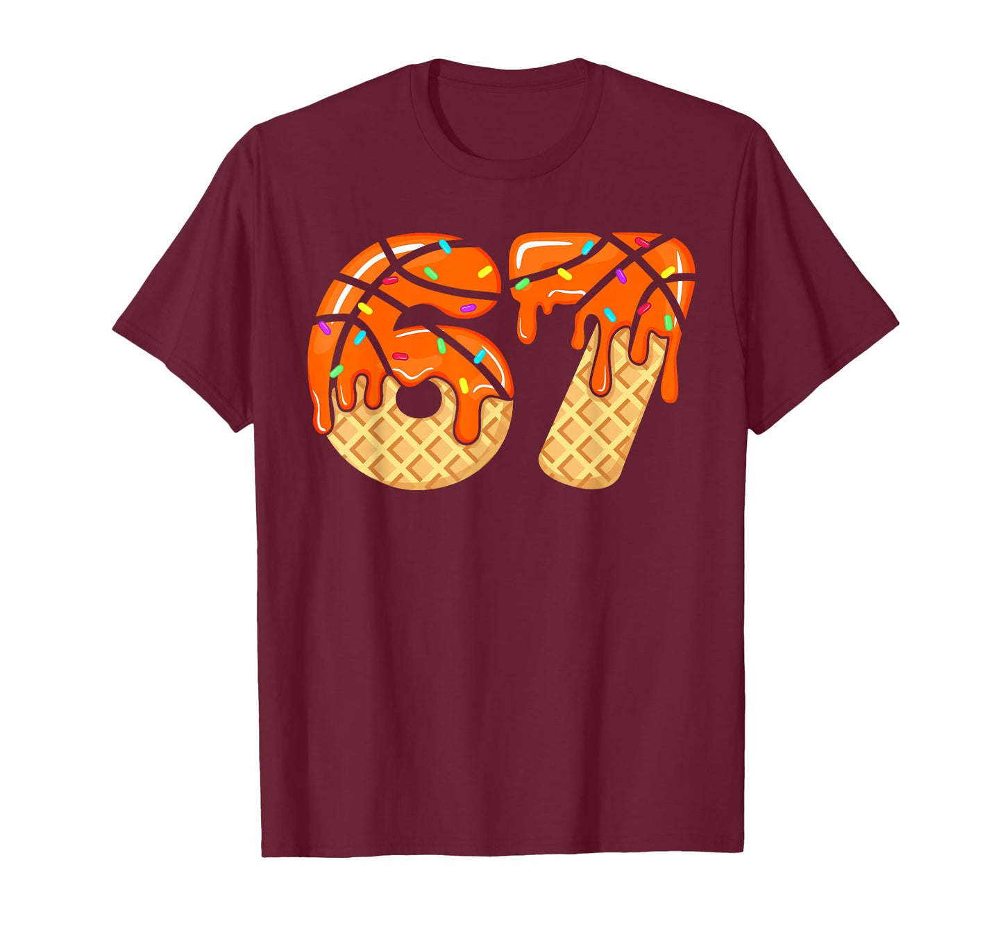 Basketball 67 Ice Cream Drip 6 7 Six Seven Meme Sport Player T-Shirt