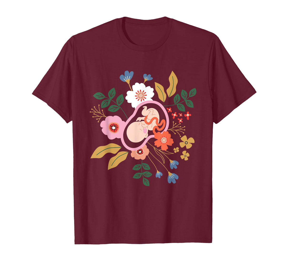 Floral Doula Midwifery - Midwives Childbirth Labor Assistant T-Shirt