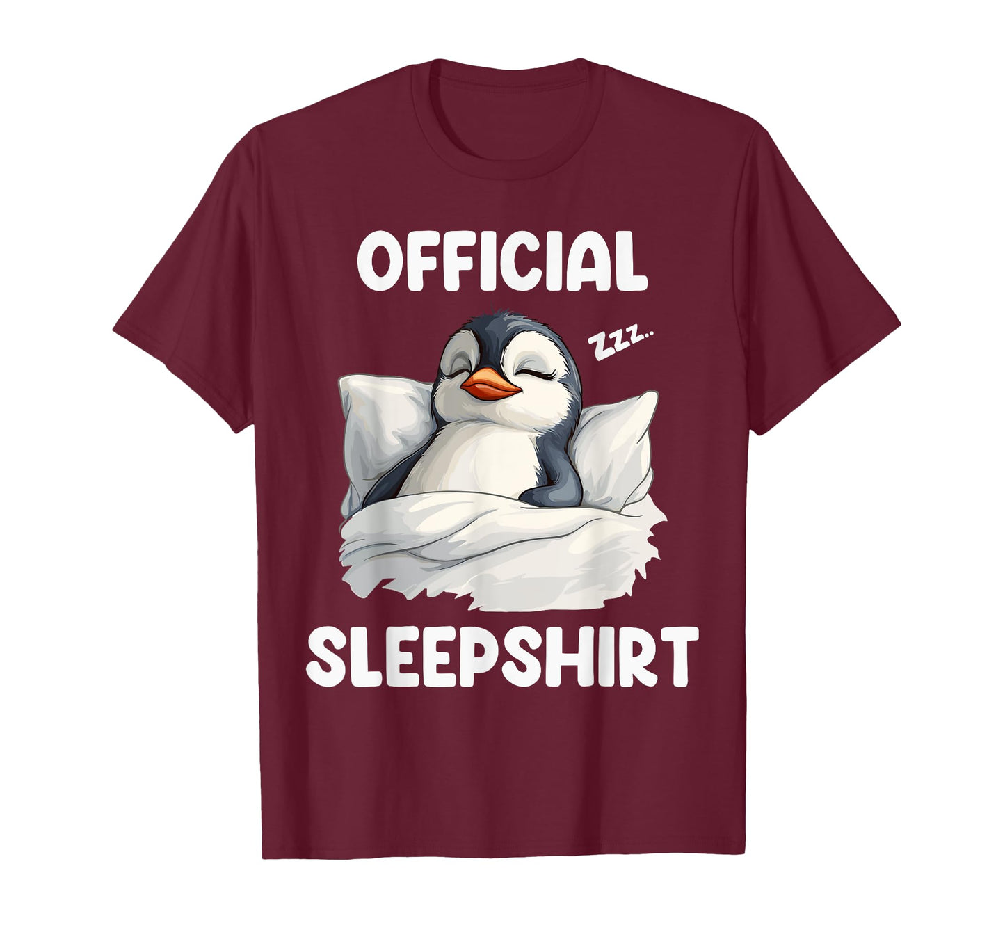 Official Sleepshirt Sleeping Penguin Animal Lovers Pajama T-Shirt