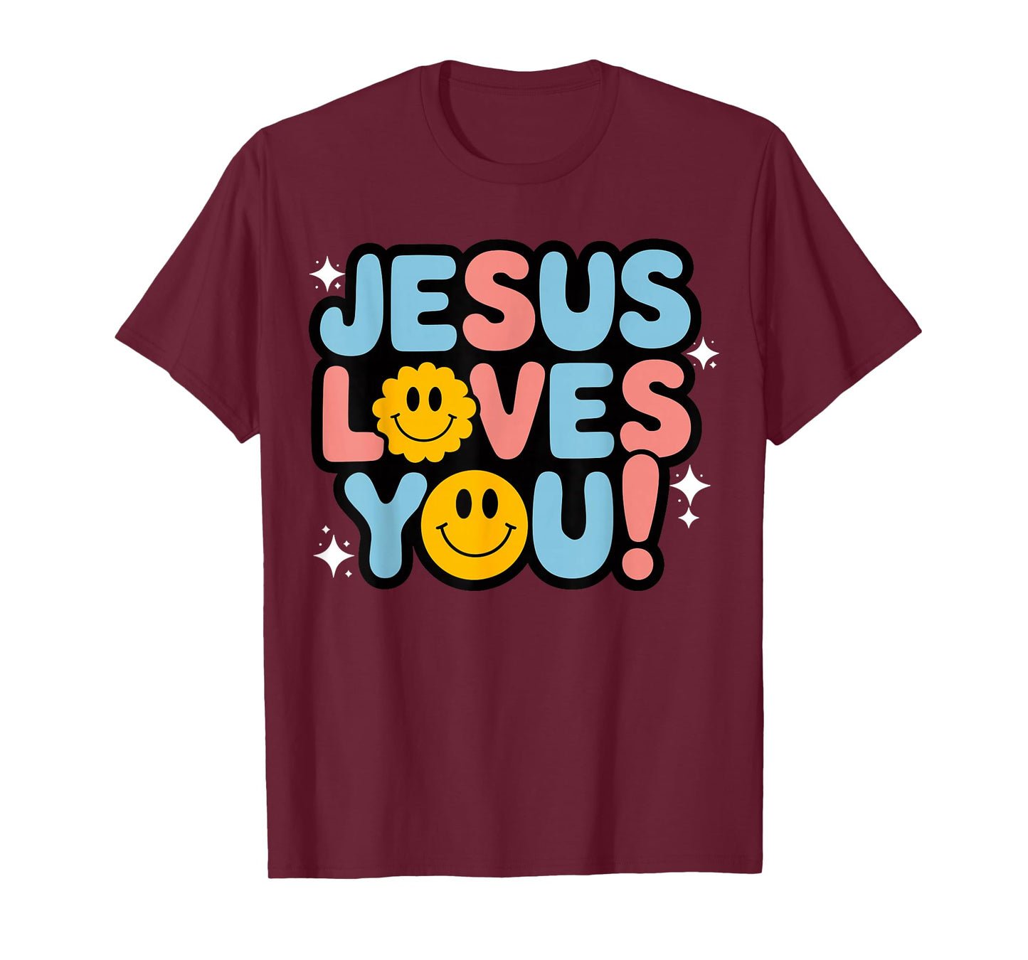 Jesus Loves You Groovy Christian Faith T-Shirt