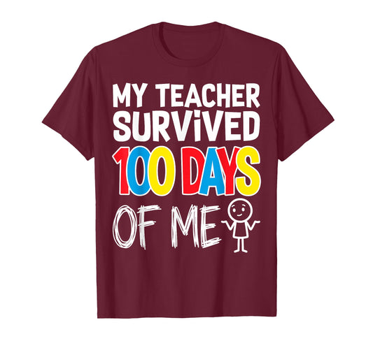 100 Days Colorful Primary Colors 100 Days of School T-Shirt