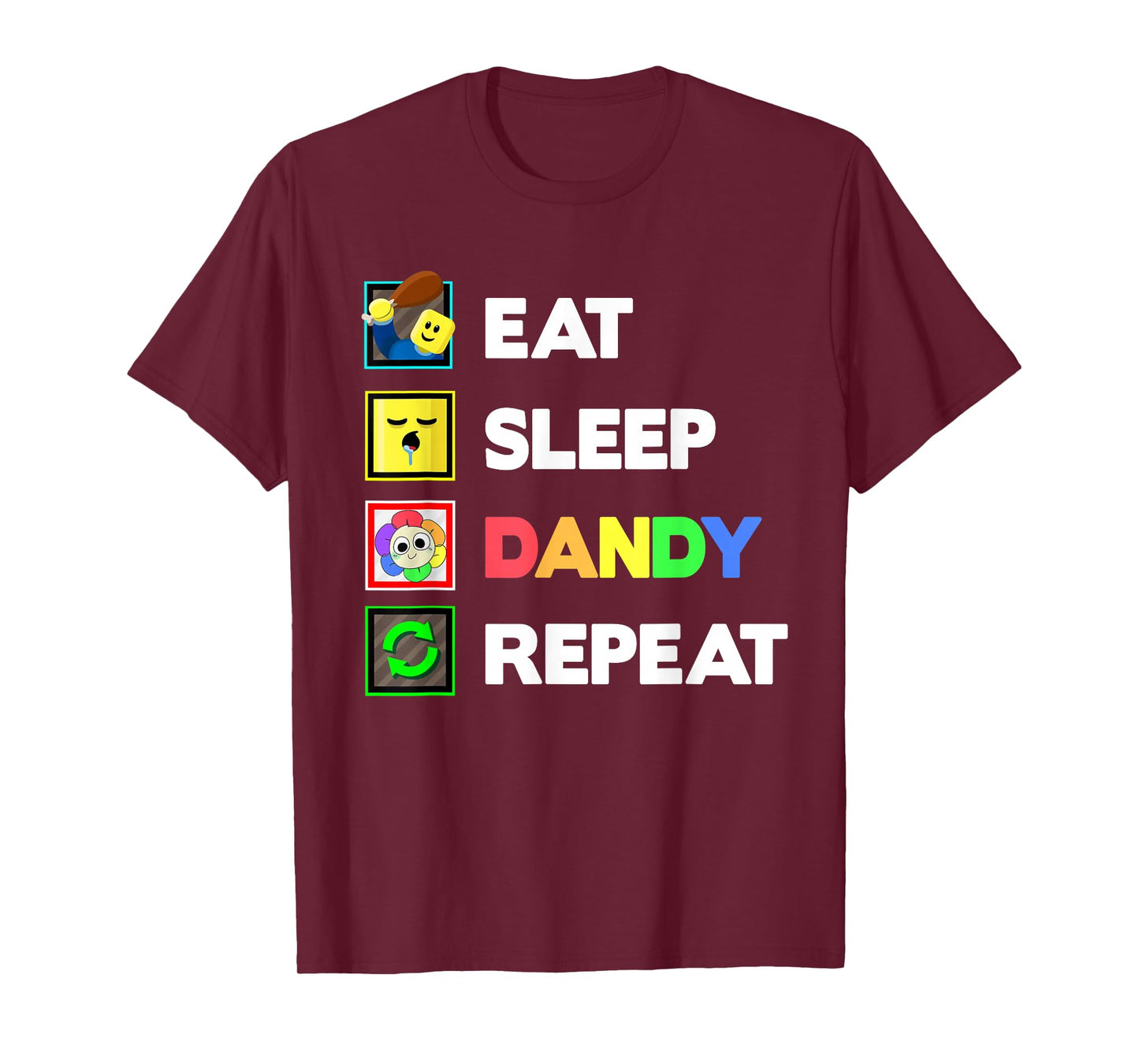 Eat Sleep Dandy Repeat Birthday Decoration Kids Boys Girls T-Shirt