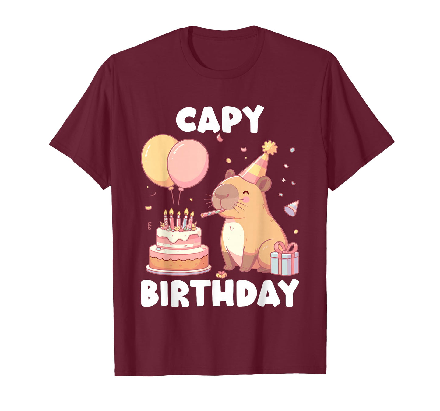 Capybara Capy Birthday Party T-Shirt