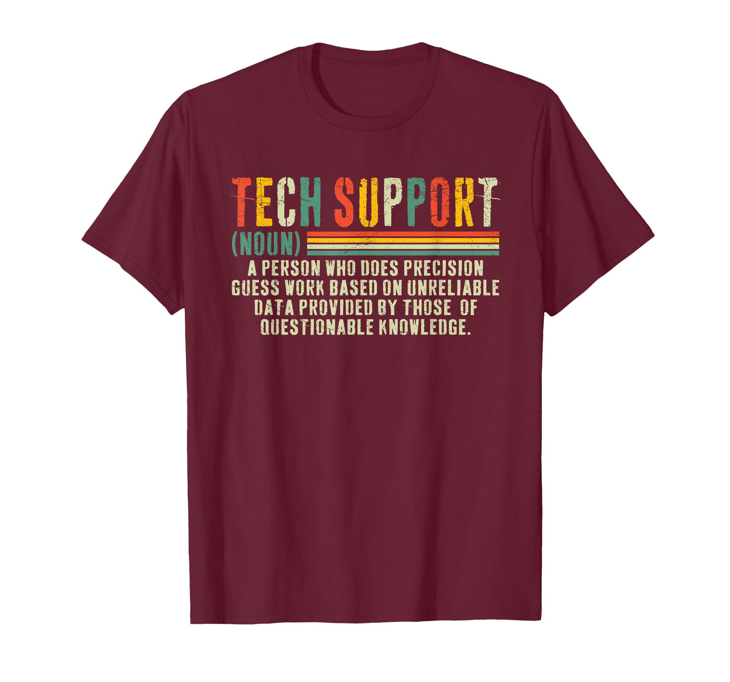 Funny Tech Support Cool Vintage Tech Support Definition T-Shirt