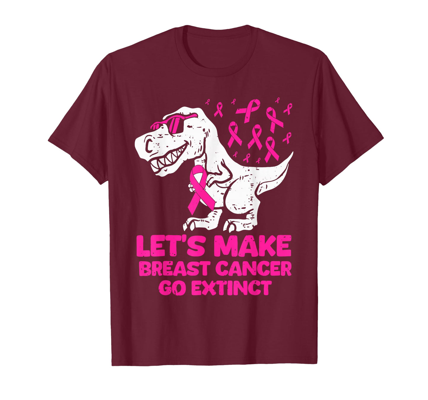 Lets Make Breast Cancer Extinct T-rex Dino Suppoter Toddler T-Shirt