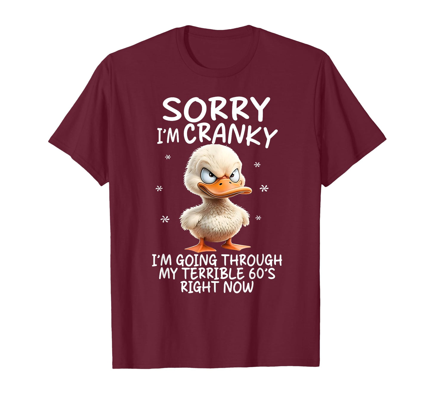 Duck Sorry I'm Cranky I'm Going Through My Terrible 60's T-Shirt
