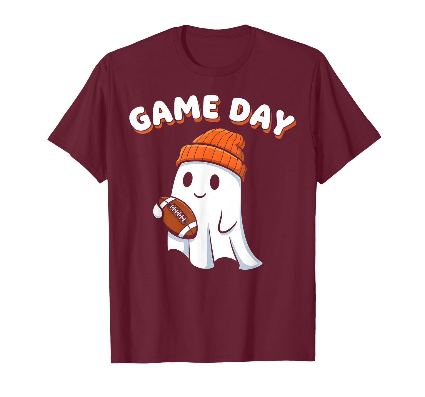 Football Game Day Ghost Halloween T-Shirt