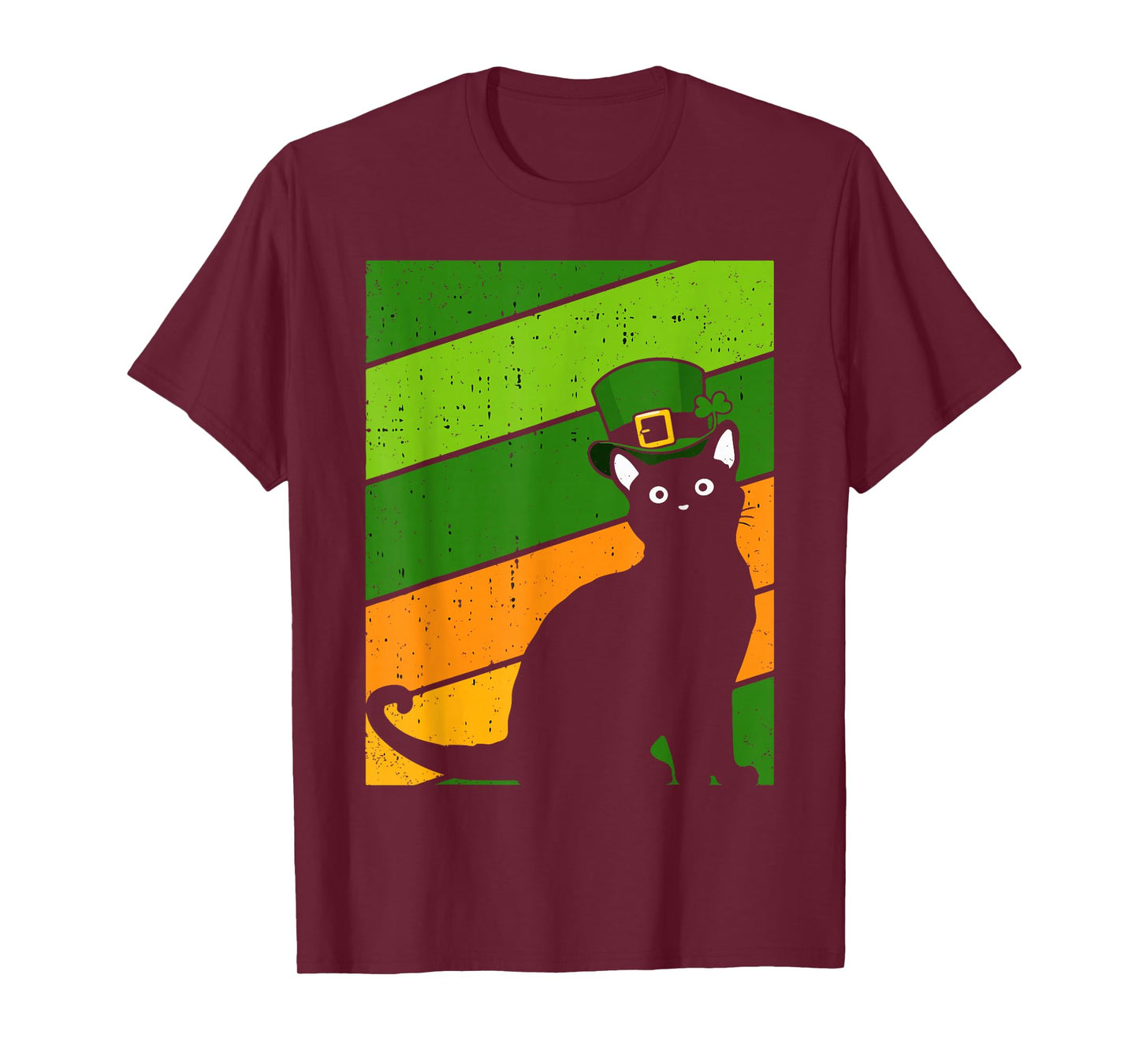 St Patricks Day Black Cat Irish Pride Kitten Lover T-Shirt
