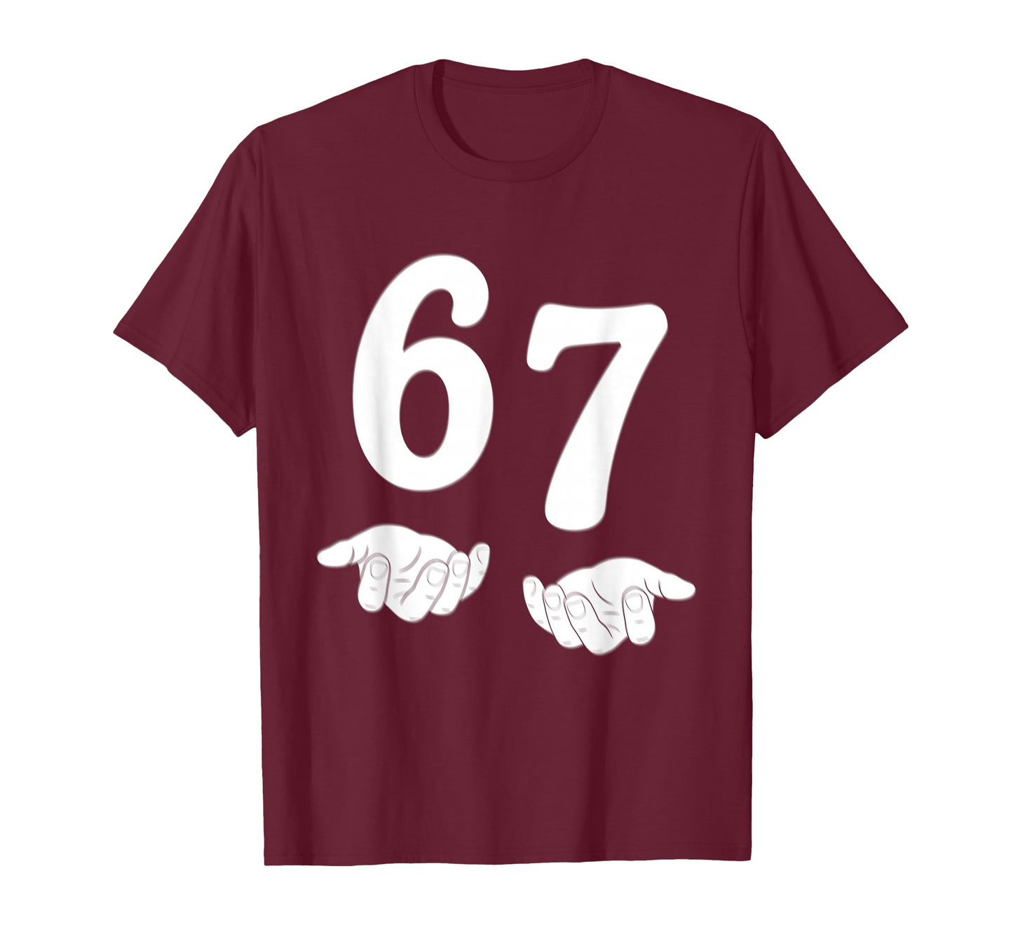 Funny Six Seven 6 7 Meme Gen Alpha Slang 67 Hands Kids T-Shirt