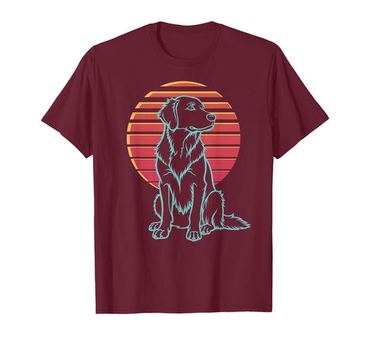 Golden Retriever Lover Dog Owner Retro Synthwave 80s T-Shirt