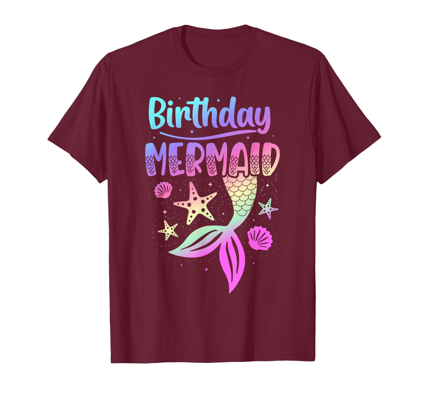 Birthday Mermaid Party Teen Girl Mermaid Women T-Shirt