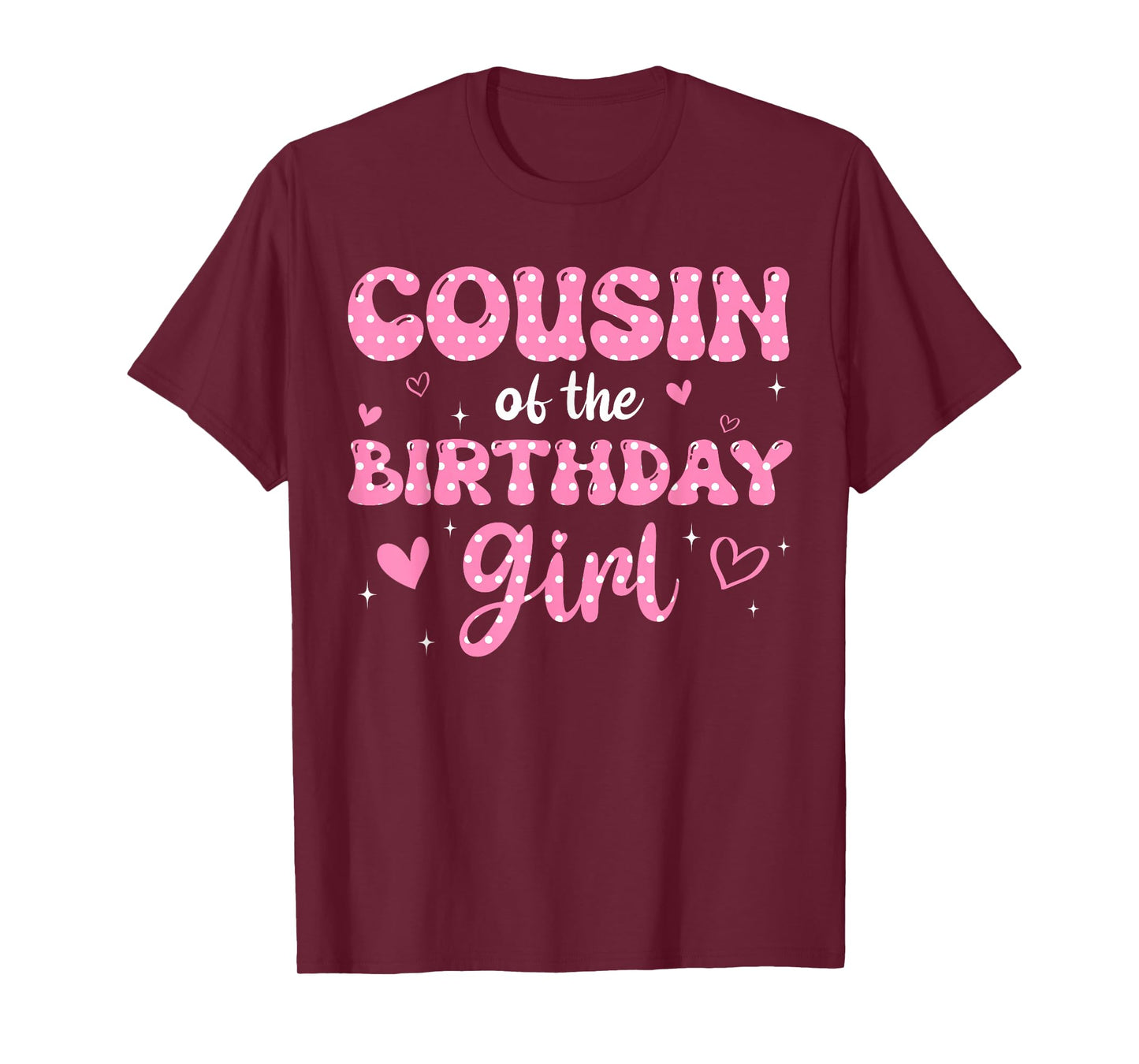 Cousin Of The Birthday Pink Girl Matching Family T-Shirt