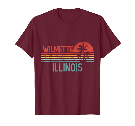 Wilmette Illinois Funny USA City Trip Home Roots T-Shirt