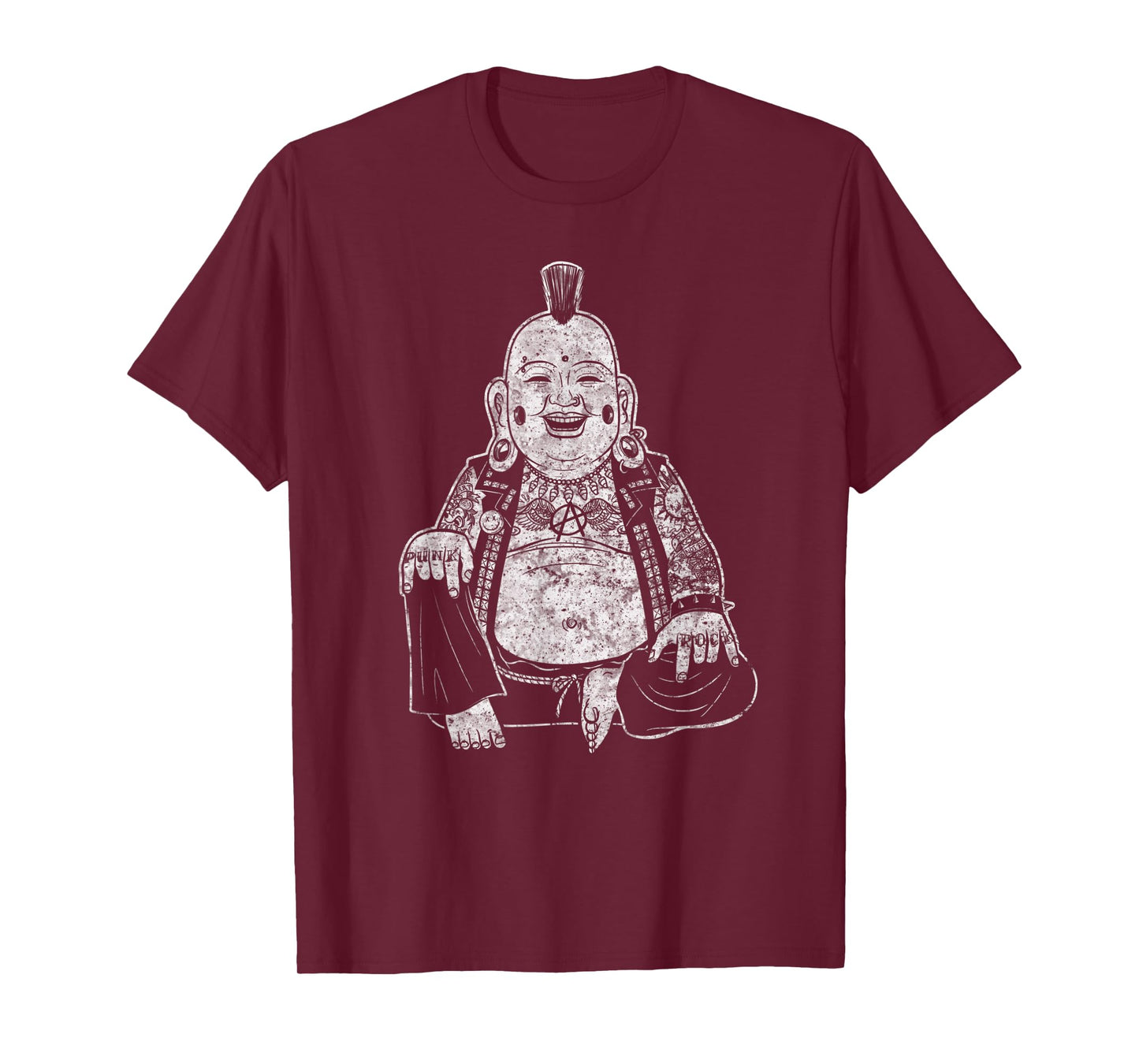 Funny sarcastic and Cool Punk Buddha Tattoos T-Shirt
