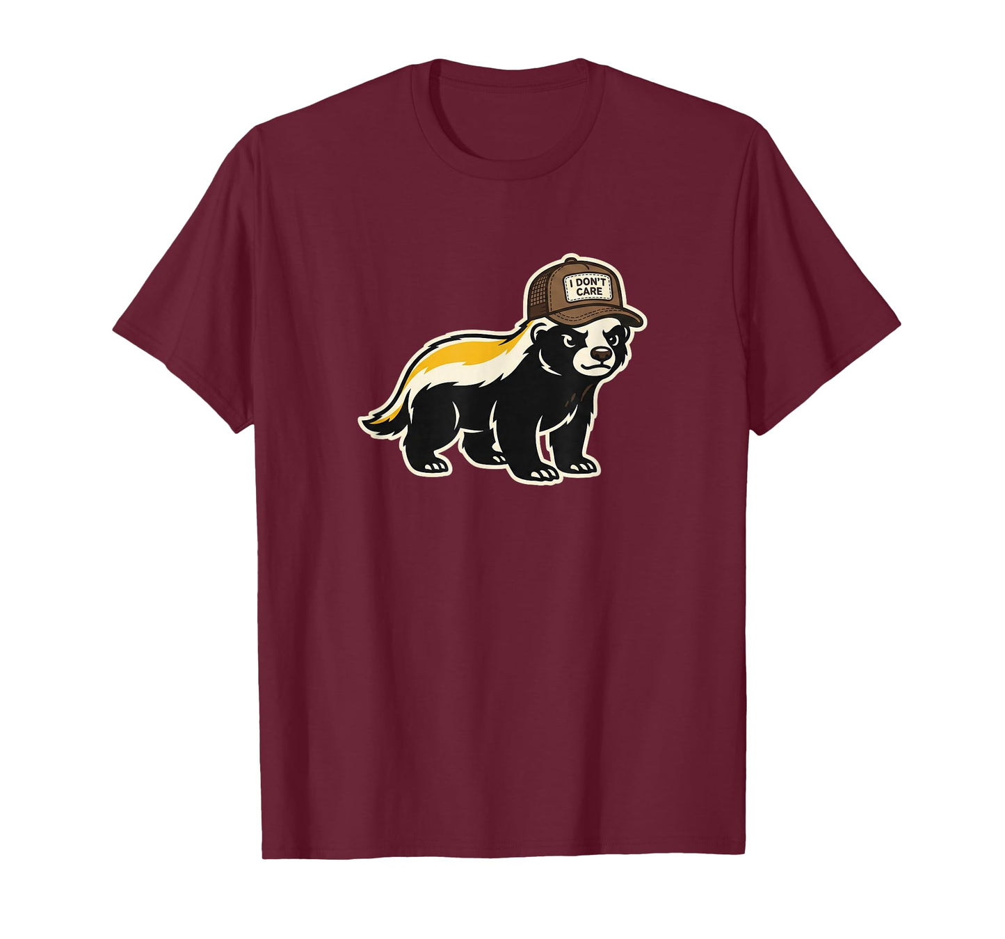 Honey Badger I Don't Care Trucker Funny Animal Art T-Shirt