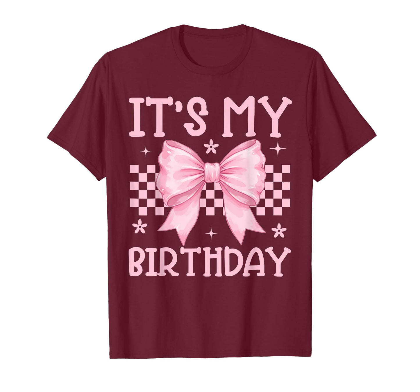 Cute It's My Birthday Girls Women Teens Coquette Bow Bday T-Shirt