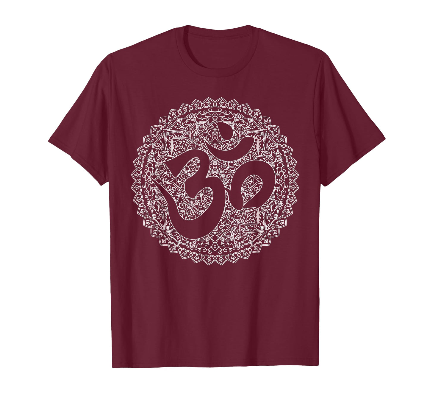 Art Deco Mandala - Sanskrit OM white T-Shirt T-Shirt