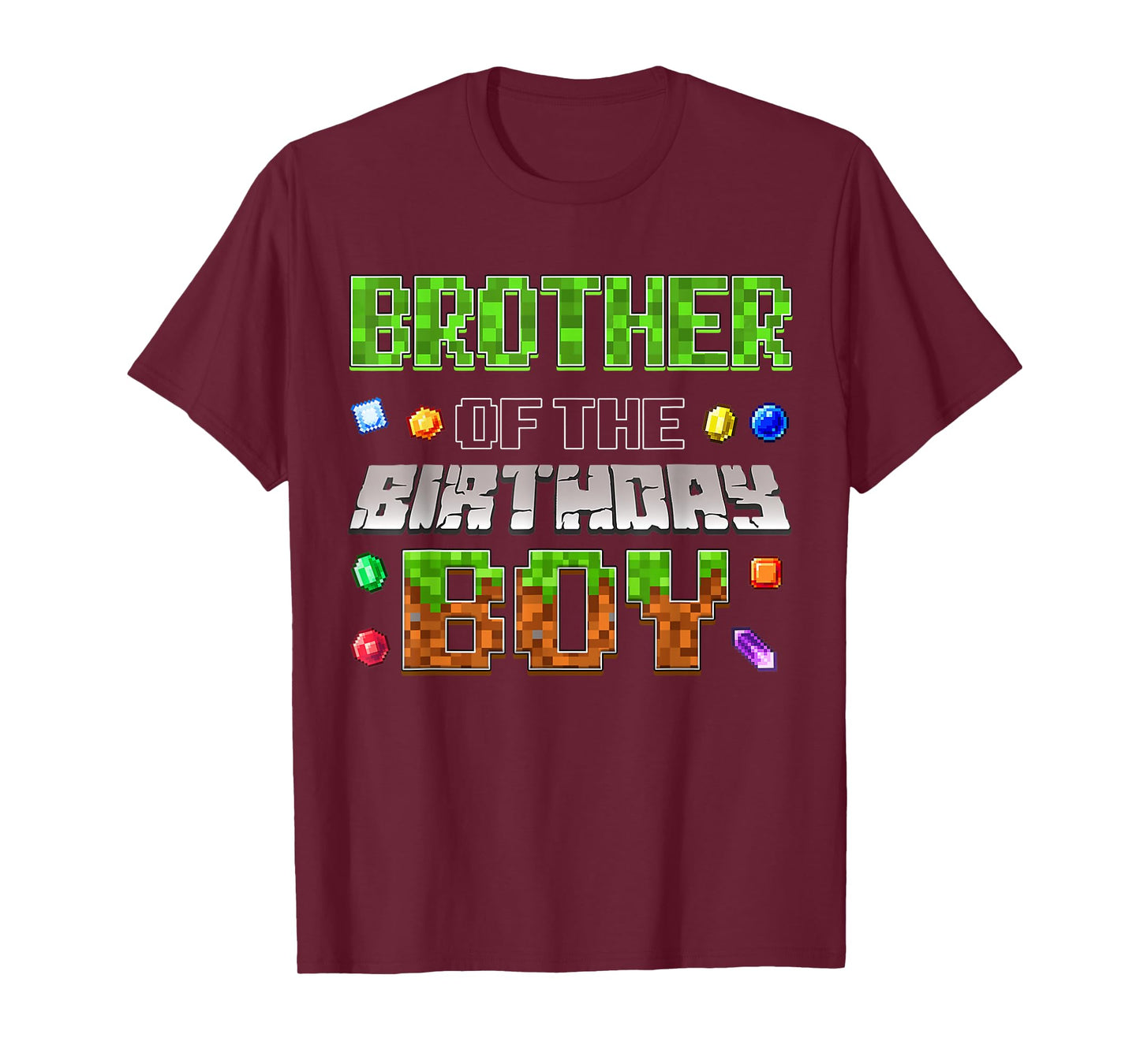 Brother Of The Birthday Boy Game Pixel Number Birthday Party T-Shirt