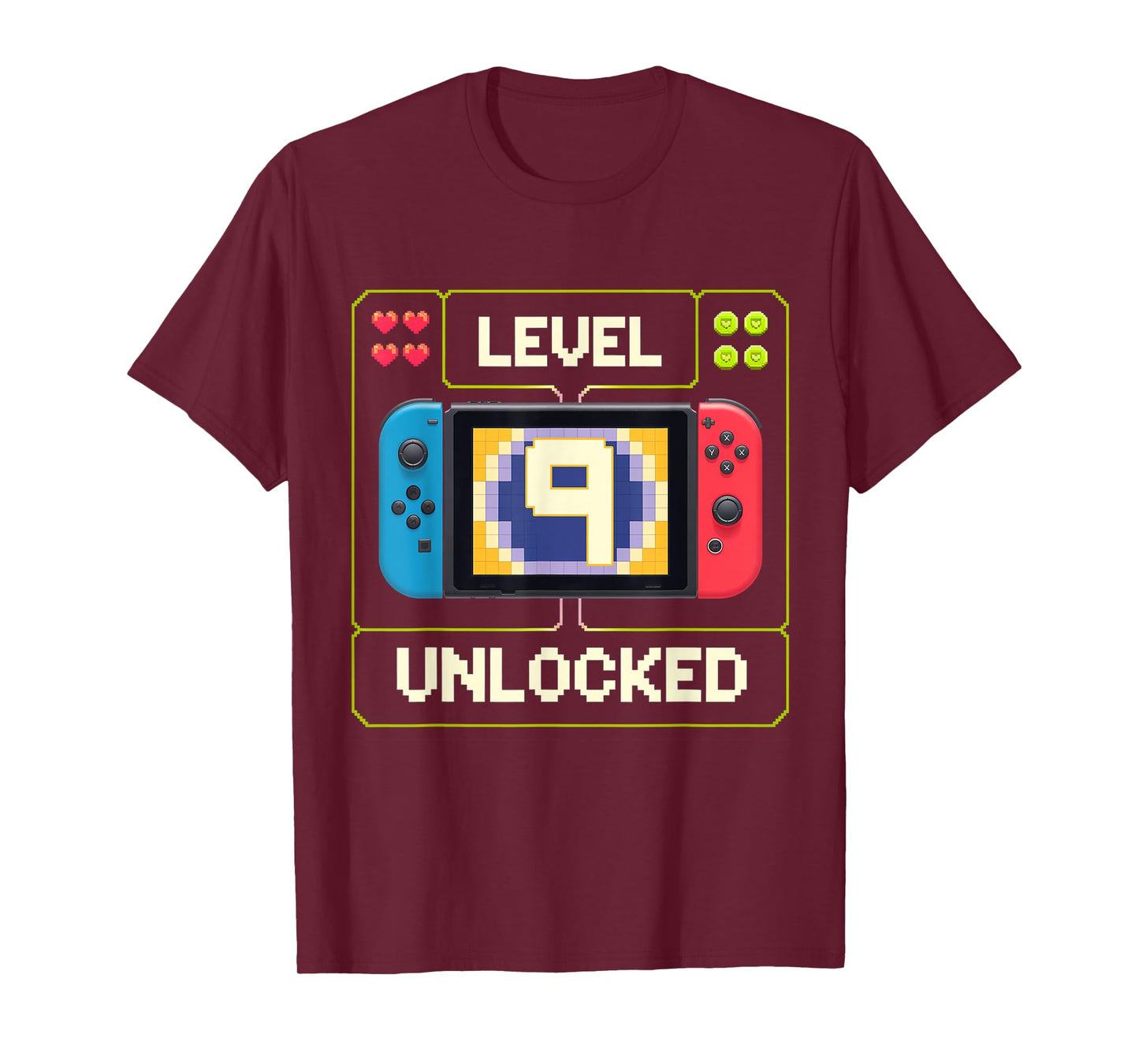 Level 9 Unlocked 9th Birthday Shirt Video Game 9 Year Old T-Shirt
