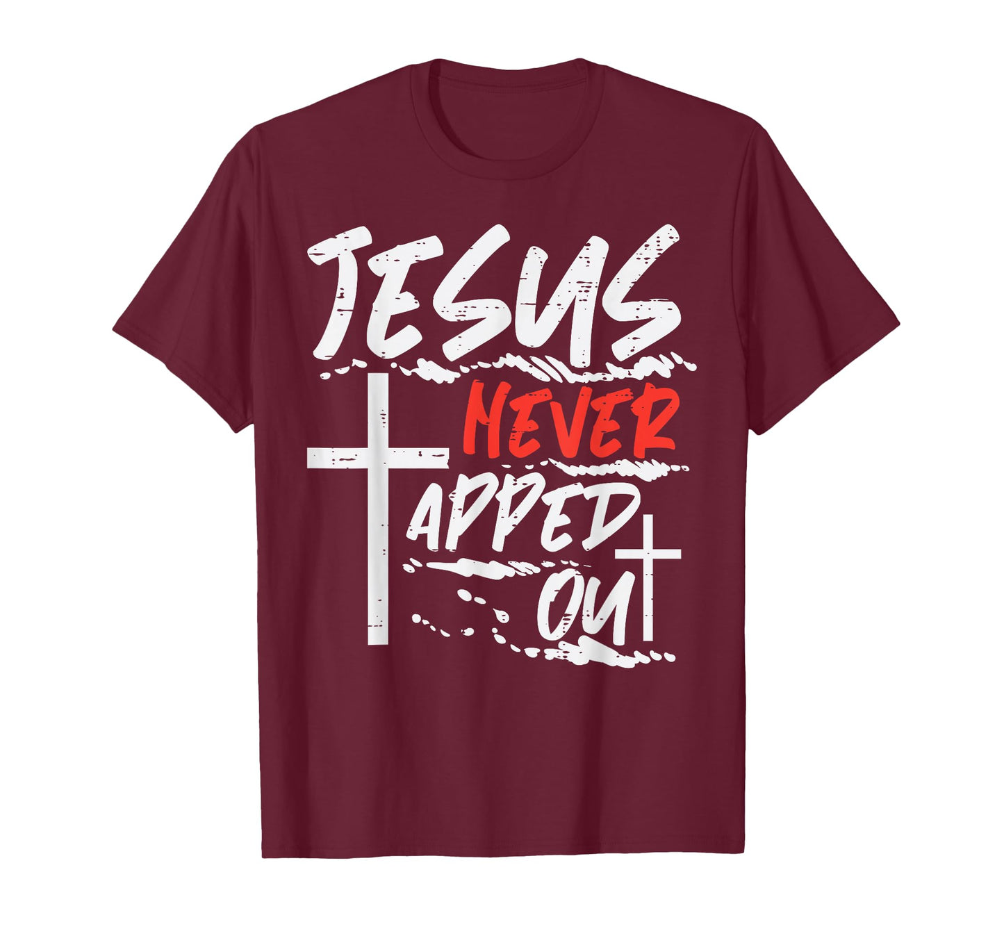 Wrestling Jesus Never Tapped Out Christian Wrestle Men Women T-Shirt